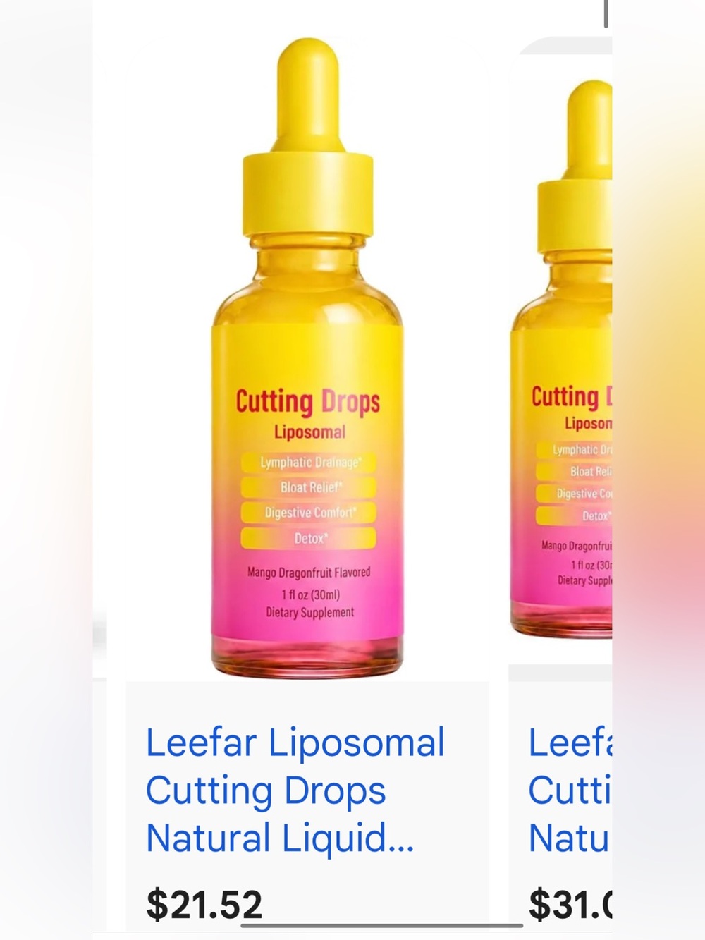 Cutting Drops Liposomal Serum – Yellow/Pink